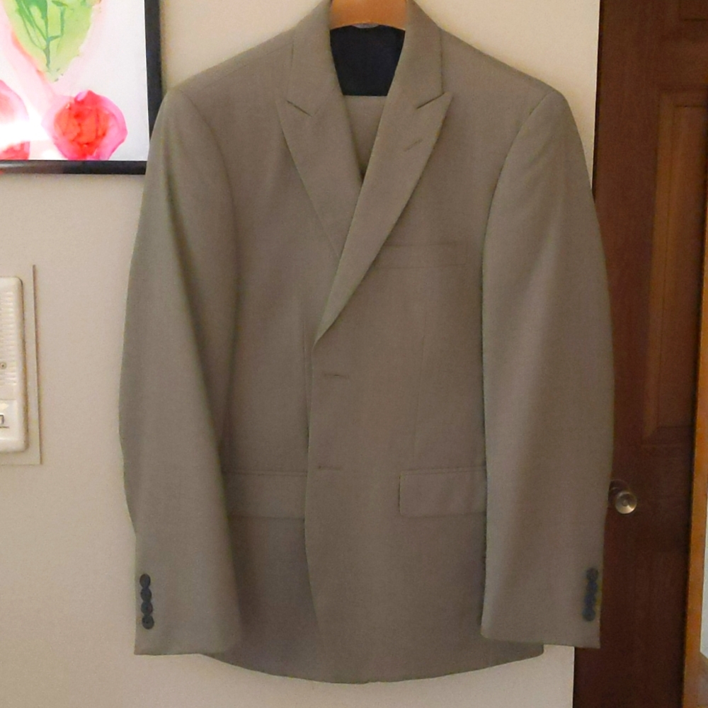 Perry Ellis Suit Taupe